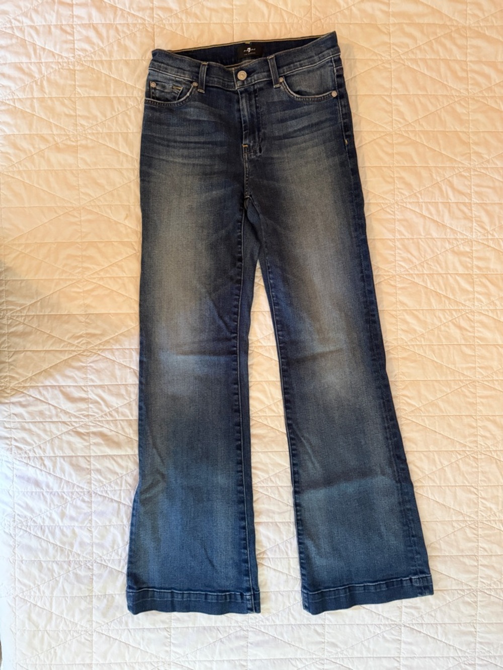 7 For All Mankind Dojo Dark Blue Flare Jeans